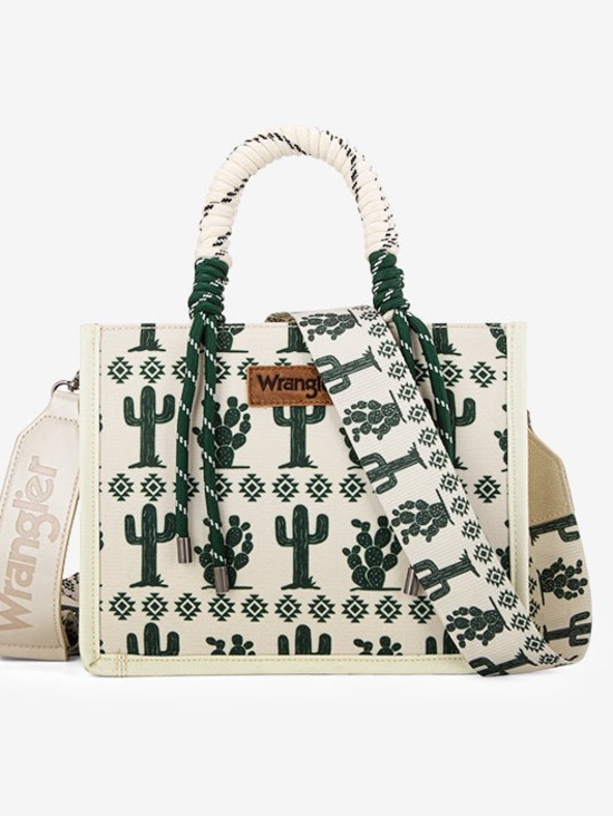 Wrangler Handbags - WRANGLER SOUTHWESTERN PRINT ROPE HANDLE TOTE BAG